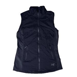 ARC’TERYX WOMENS VEST ATOM LIGHTWEIGHT BLACK ZIP SZ S